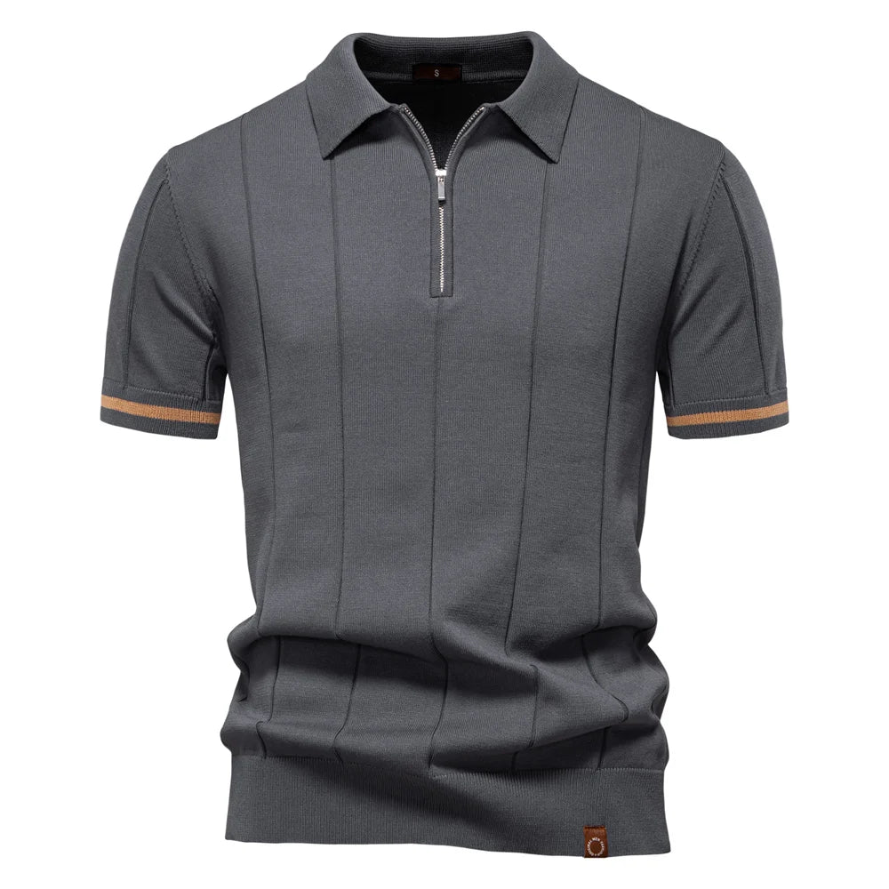 Arvini Zip-Up Polo