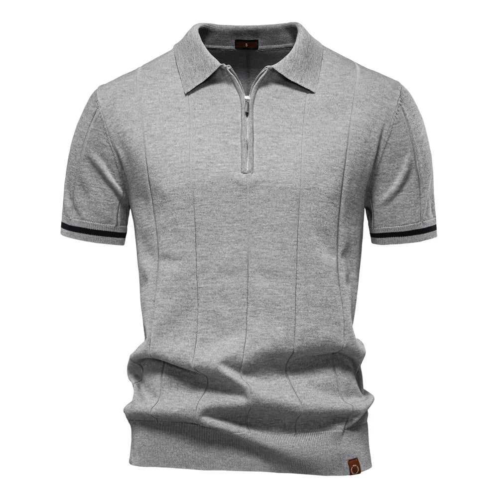 Arvini Zip-Up Polo