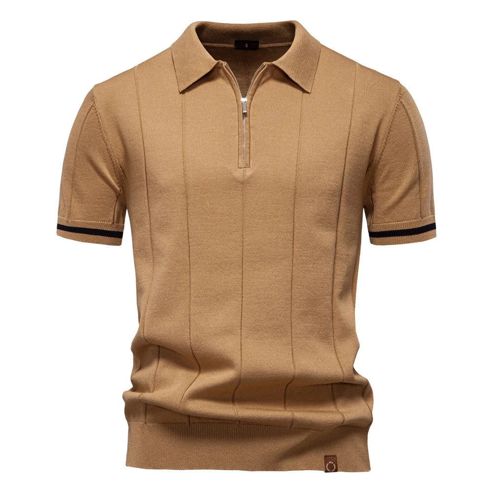 Arvini Zip-Up Polo